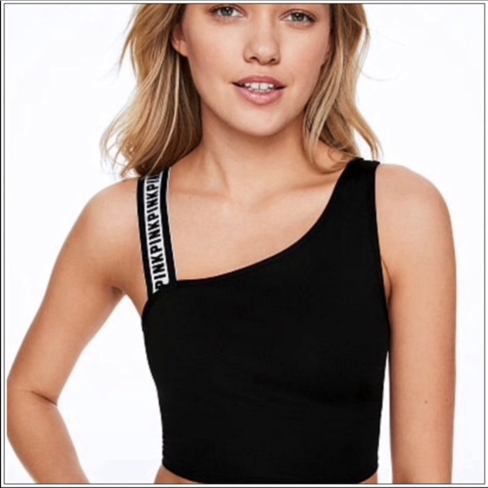 Victorias Secret PINK Ultimate logo strap sports crop bra- M